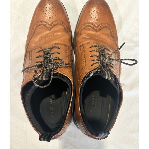 Cole Haan Men's Brown Peanut Butter Holland‎ Long Wing Oxford Tan Size 9 189 - Picture 4 of 8